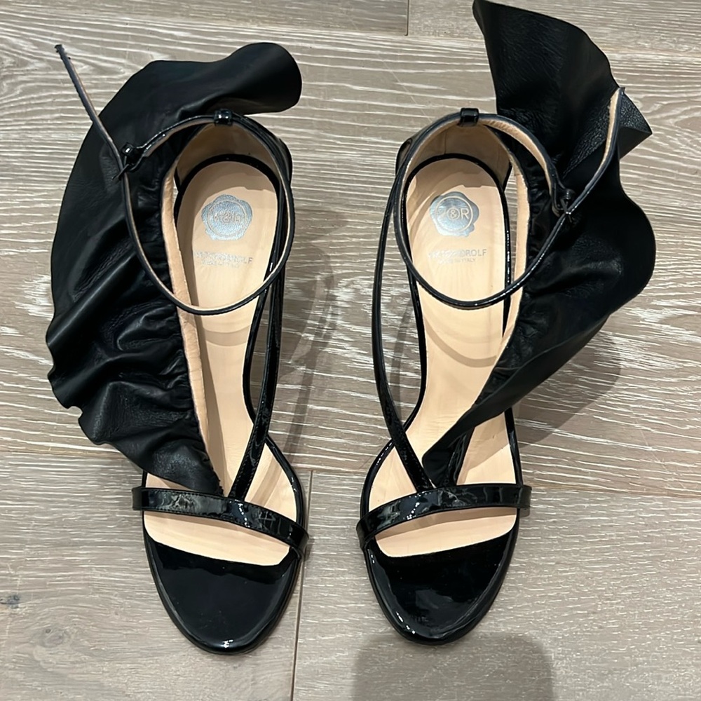 Viktor and Rolf patent leather sandal, 4 inch heel, size 40
